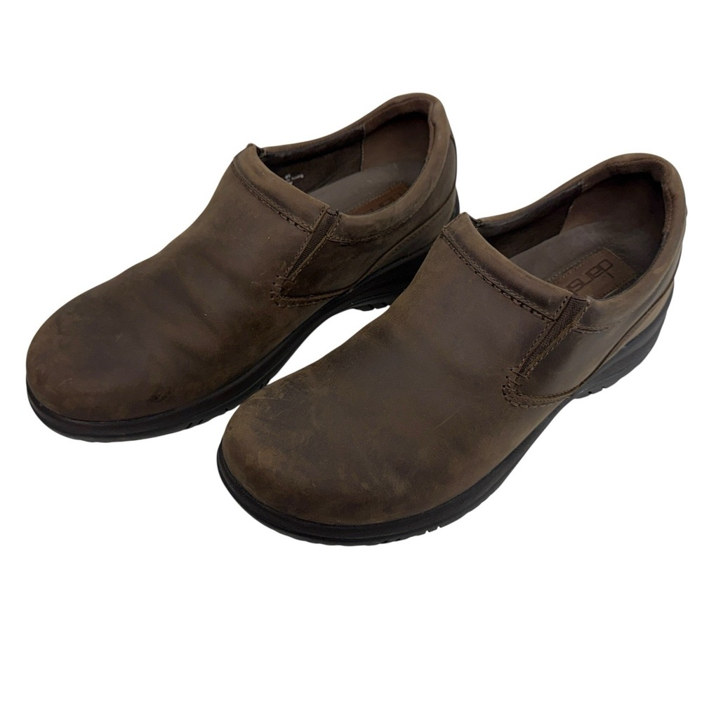 Dansko Mens Brown Leather‎ Slip On Professional Clogs Shoes 8701787800 Size 46